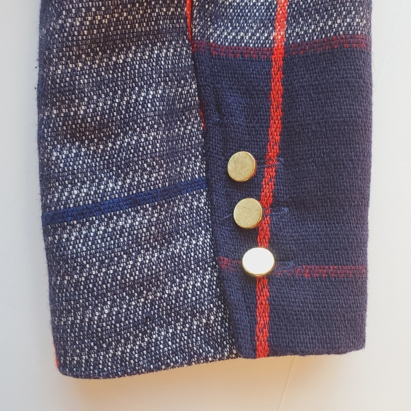 Merona Navy & Red Plaid Zipper Jacket - Picture 7 of 7